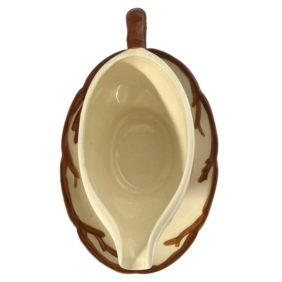 Franciscan Vintage Red Apple USA 8.75" Gravy Boat w/Attached Underplate - Picture 5 of 7